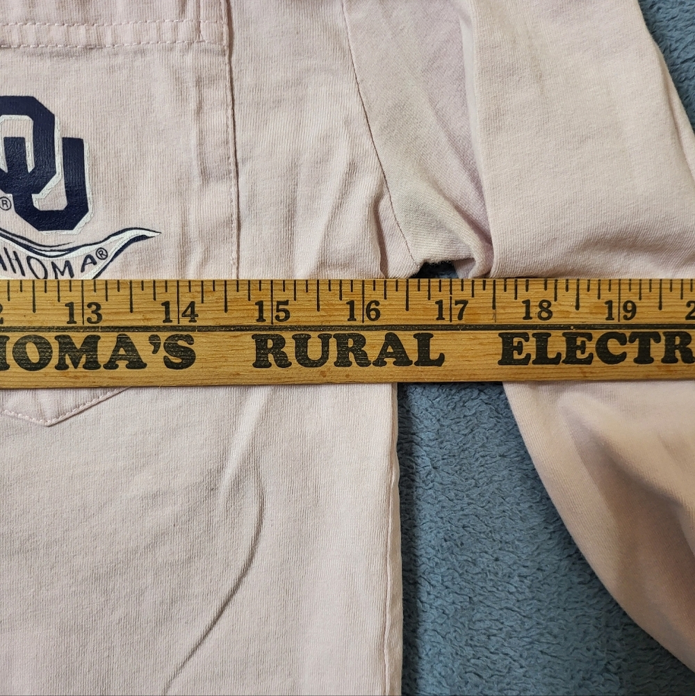 Oklahoma Sooners Women's Small T-shirt Light Pink Champion Long Sleeve - Picture 3 of 6